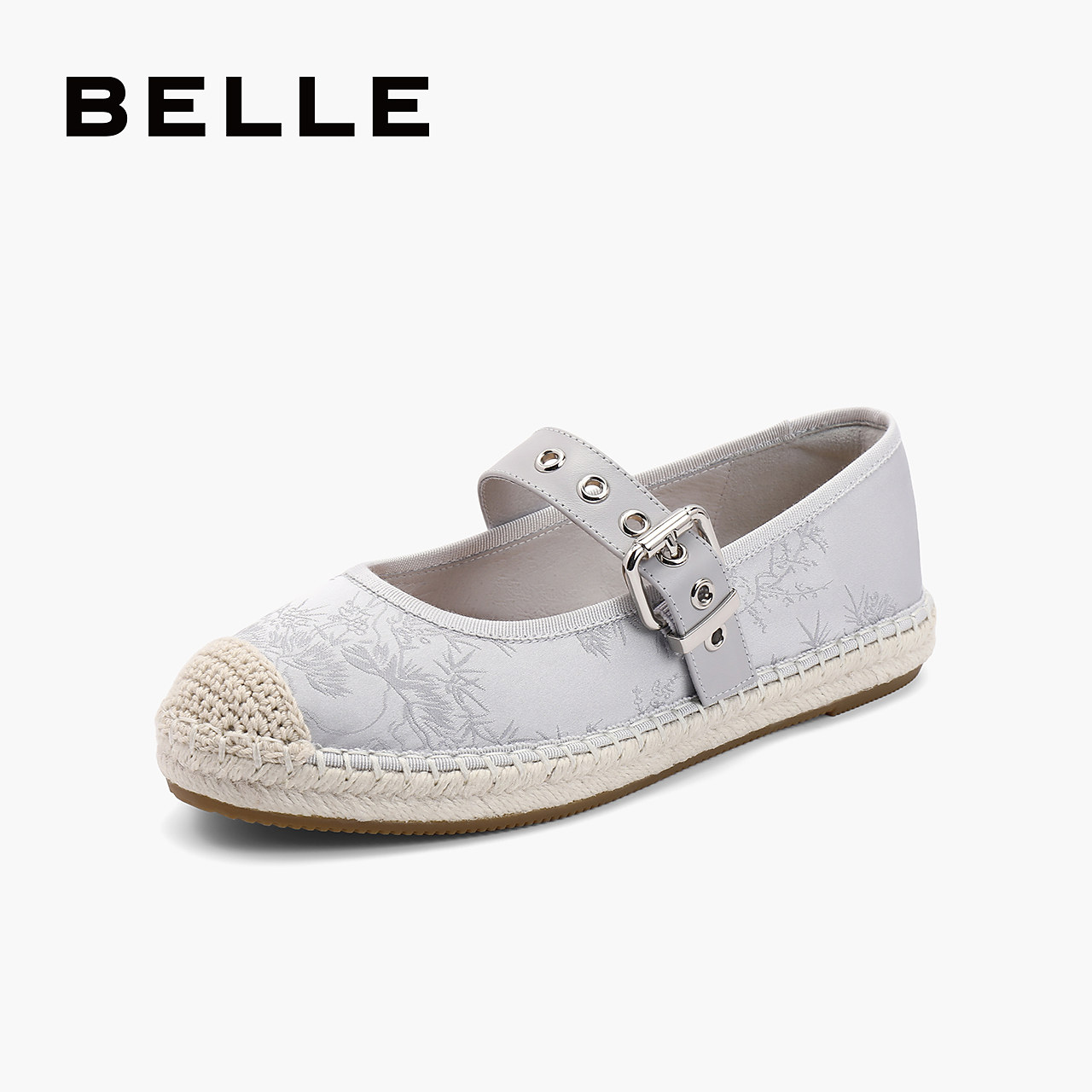 百丽女鞋子透气银色单鞋平底鞋新中式玛丽珍鞋渔夫鞋女鞋B2Z1DCQ4,女鞋,玛丽珍鞋,淘宝优惠券,粉丝福利购,淘宝优惠卷
