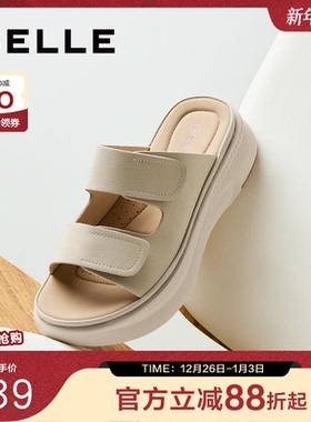 百丽厚底勃肯鞋女2025夏季新款可外穿透气休闲妈妈凉拖鞋D9J1DBT5