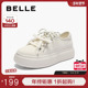 厚底增高饼干板鞋 女秋季 新款 百丽女鞋 休闲运动小白鞋 子B2681CM5