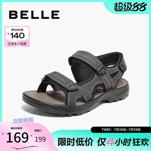 户外休闲鞋 运动凉鞋 夏季 魔术贴男士 8GH01BL4 商场同款 百丽男鞋