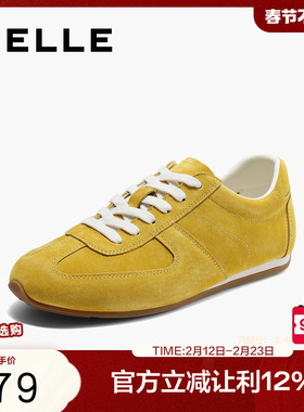 百丽女鞋子复古阿甘德训鞋女春季新款轻便运动休闲鞋D7G1DAM5