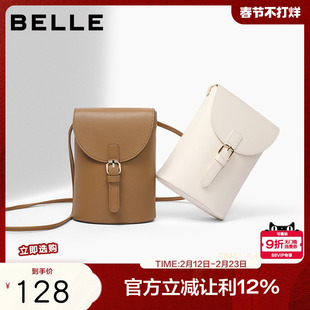 百丽包包女秋季新款商场同款简约休闲单肩斜挎手机包X9191CX3