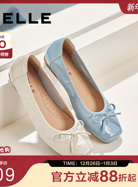 百丽气质平跟单鞋女2025春新商场同款真皮舒适浅口单鞋B3W2DAQ5