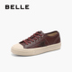 平底休闲鞋 百丽女鞋 B2374AM5 春季 百搭运动鞋 子棕色板鞋 2025新款