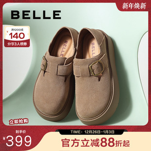 可两穿厚底鞋 女春新商场同款 子D7K1DAM5 雪顶咖啡勃肯鞋 百丽女鞋