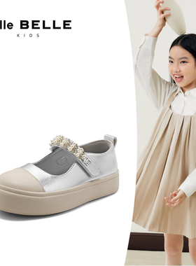 百丽公主鞋洋气小皮鞋女新款儿童鞋软底玛丽珍单鞋子79170C84