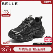 厚底银灰色老爹鞋 新款 网面透气增高鞋 百丽女鞋 运动休闲鞋 B2801CM5