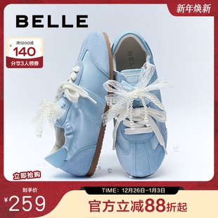 休闲运动鞋 女鞋 B2636AM5 2025新款 百丽珍珠糖芭蕾风薄底德训鞋