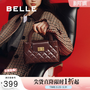 百丽包女2024新商场同款 小香风mini凯莉包单肩斜挎手提包X7183CX4