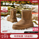 加绒保暖棉鞋 百丽女靴子冬季 新款 厚底短靴毛毛雪地靴B2162DD4