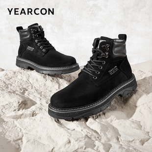 意尔康官方正品男鞋男靴工装靴户外男士马丁靴休闲时尚冬季