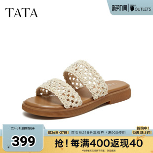 2026夏季 休闲外穿拖鞋 新款 简约百搭时尚 Y2Y02BT6 凉鞋 TATA他她女鞋