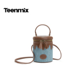 天美意2026夏新款 商场同款 单肩包水桶包百搭女斜挎包X3271BX6