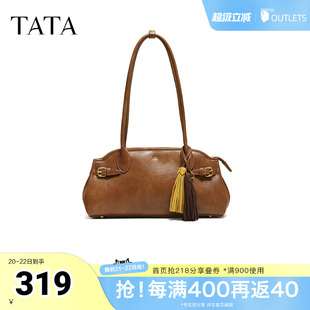 TATA他她波士顿包女包冬保龄球百搭单肩斜挎包女腋下包X3516DX5