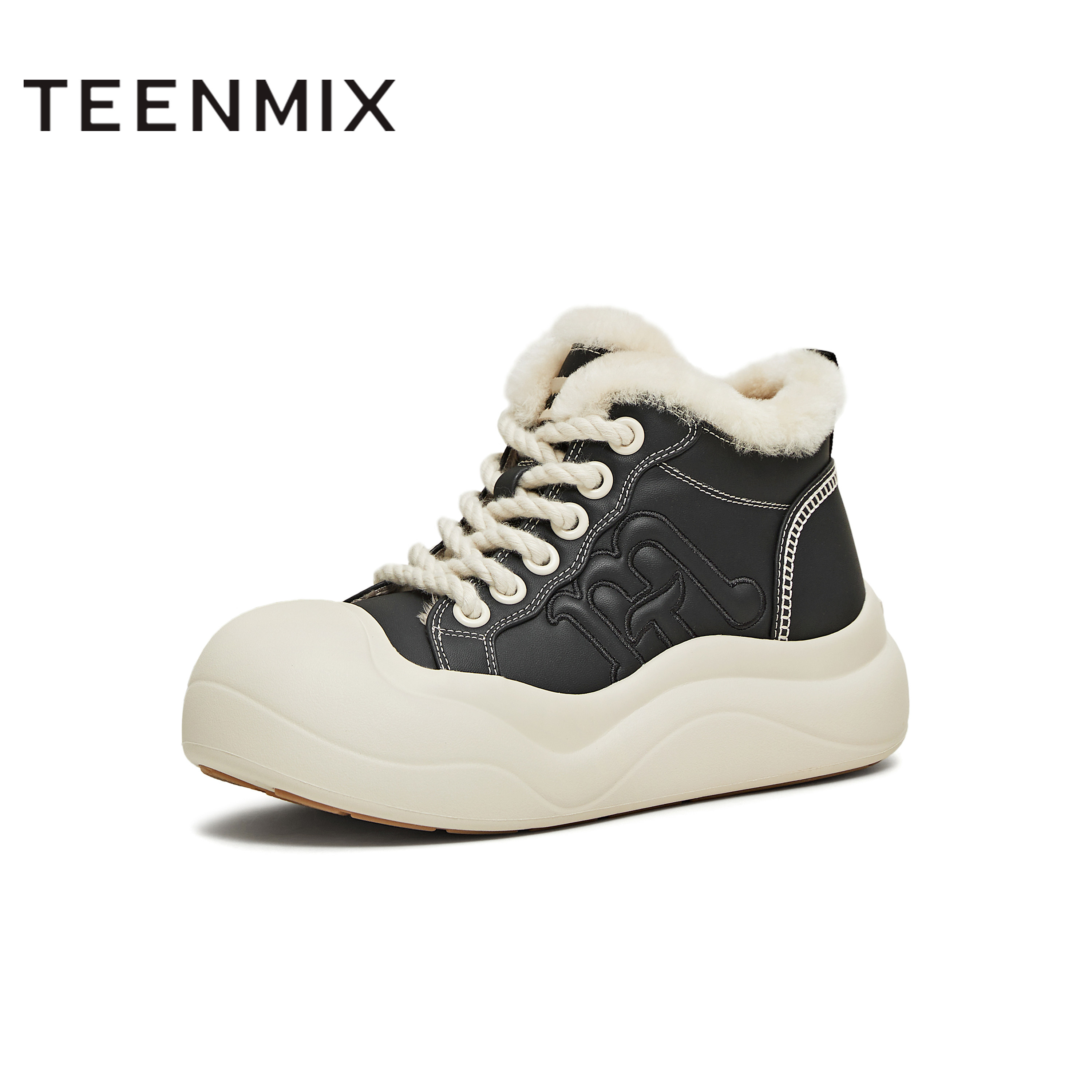 天美意2025冬新款商场同款厚底休闲百搭加绒保暖女板鞋CP548DD5,女鞋,休闲板鞋,淘宝优惠券,粉丝福利购,淘宝优惠卷