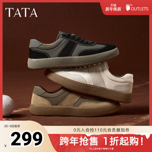 男鞋 新款 休闲德训鞋 秋季 VLZ01AM5 小白鞋 TATA他她厚底复古阿甘鞋