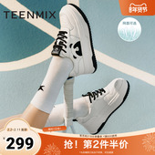 天美意厚底小白鞋 秋BI721AM4 运动板鞋 熊猫鞋 女面包鞋