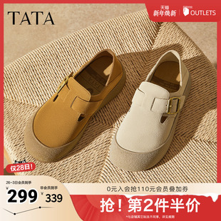 2025年秋时尚 一脚蹬鞋 单鞋 新款 子4TR01CM5 百搭勃肯鞋 TATA他她女鞋