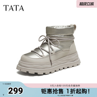 TATA他她雪地靴冬季 时尚 冬天鞋 子百搭加绒棉靴CHG02DD5奥莱 新款