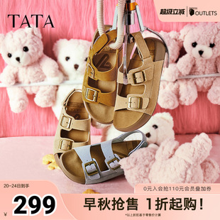 他她2025夏商场同款 女时尚 TATA 勃肯鞋 4QY04BL5奥莱 凉鞋 新款