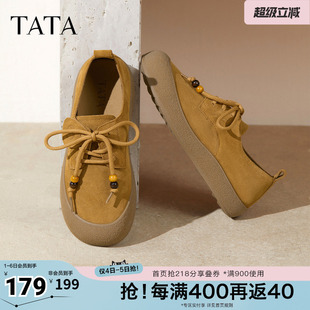 休闲鞋 时尚 春季 4TR03CM5奥莱 新款 圆头厚底鞋 勃肯鞋 TATA他她女鞋