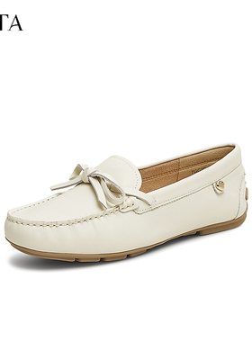 TATA他她一脚蹬软底豆豆鞋女鞋浅口平底单鞋2025秋季新款7GC20AA5