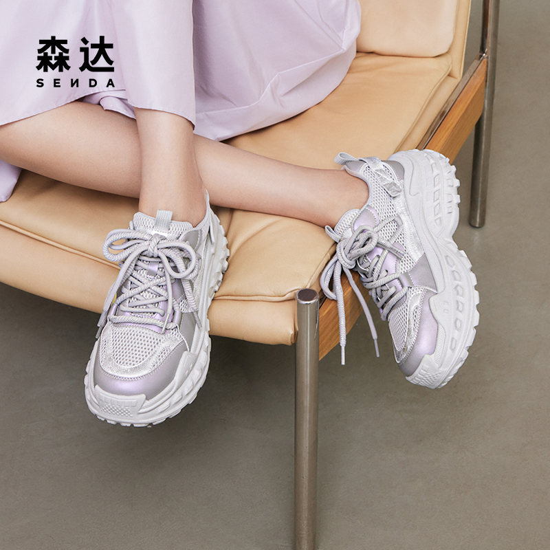 森达老爹鞋女鞋2024秋季