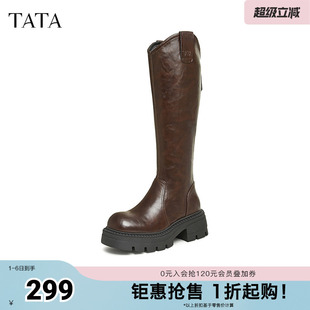 TATA 休闲时装 长靴女新款 CDL01CC4 他她2024秋时尚
