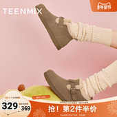 天美意2025冬新款 商场同款 厚底复古百搭保暖女雪地靴BM111DD5