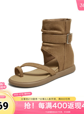 TATA/他她2025秋简约百搭女休闲凉鞋新款GVB01BB5