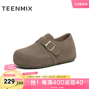 天美意春新款潮流休闲百搭复古户外度假女勃肯鞋KK076CM5