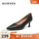 尖头细高跟浅口单鞋 森达气质高跟鞋 女春正装 ZTC03AQ4