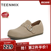 天美意2025秋新款 厚底潮流休闲百搭复古女勃肯鞋 CDB23CM5