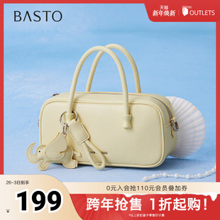 潮流单肩斜挎包女TY014BX5 波士顿包时尚 百思图2025夏新款 商场同款