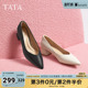 新款 Tata他她尖头单鞋 女百搭春季 粗跟高跟小皮鞋 UGE02AQ5奥莱 女鞋