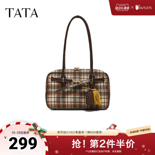 TATA/他她2025冬商场同款通勤百搭单肩包女包新款X3529DX5