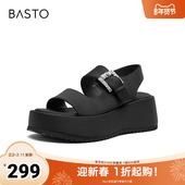 新款 商场同款 老爹运动凉时尚 百思图2025夏季 休闲女凉鞋 F5181BL5