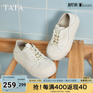 春季 女款 新款 透气板鞋 子CT701BM5奥莱 TATA他她薄款 女休闲鞋 小白鞋