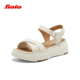 凉鞋 女2025夏季 商场新款 Bata时装 百搭羊皮厚底一字带凉鞋 UDX29BL5