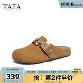 勃肯鞋 新款 毛毛鞋 后空时尚 CUG07AH6 TATA他她女鞋 百搭鞋 2026春季