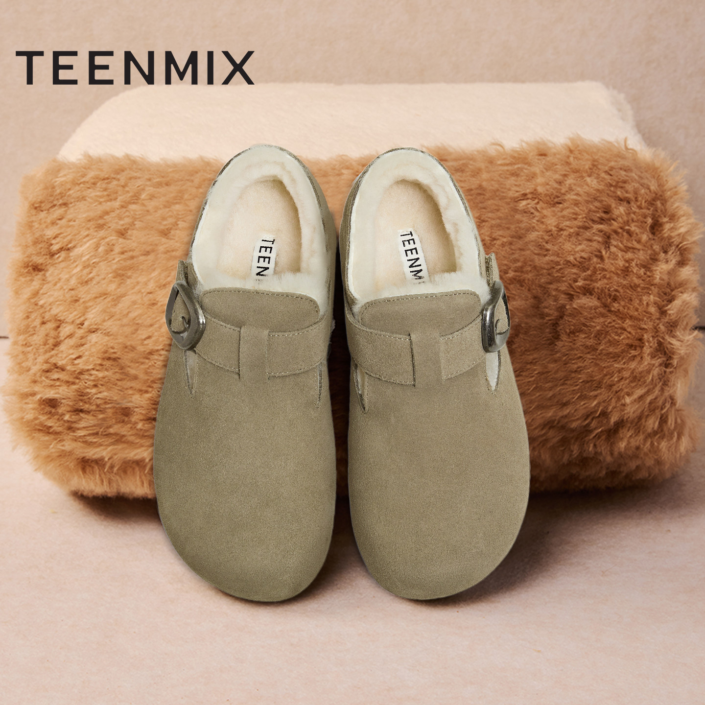 天美意2025新款平跟英伦复古百搭休闲单鞋女勃肯鞋KK010CM5,女鞋,勃肯鞋/软木鞋,淘宝优惠券,粉丝福利购,淘宝优惠卷