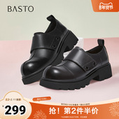 复古学院风女单鞋 百思图2026春季 H6811AM6 牛津鞋 时尚 新款 商场同款