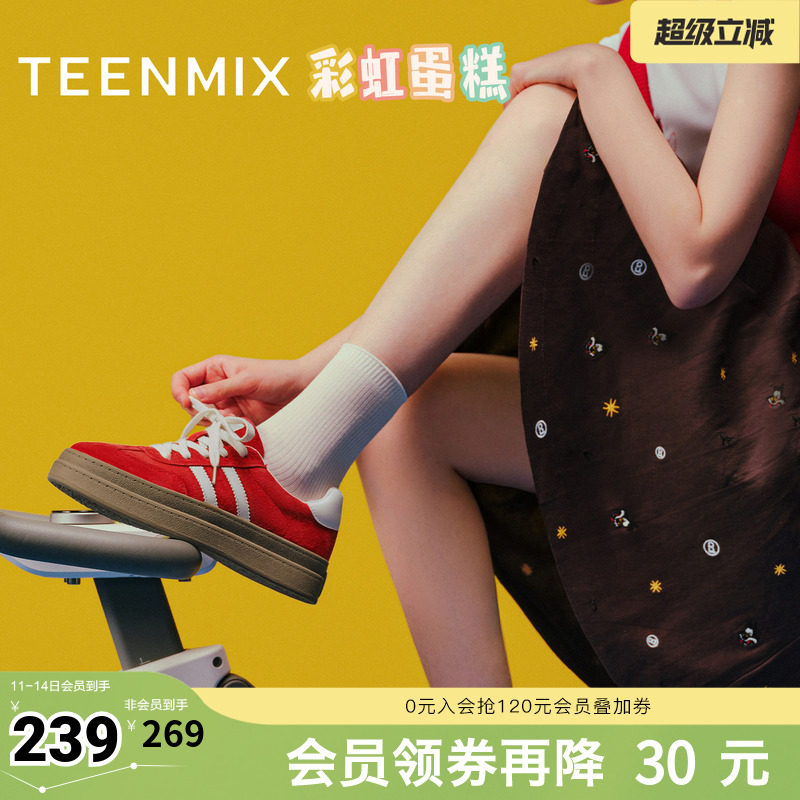 天美意春新款商场同款休闲复古百搭厚底女德训鞋BL301CM5