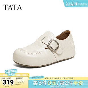 TATA他她女鞋2026秋季勃肯鞋女时尚休闲鞋厚底内增高单鞋4XN09CM6