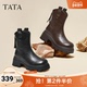 TATA他她女靴子2025秋季 弹力靴时装 靴厚底显瘦增高短靴CE401DZ5