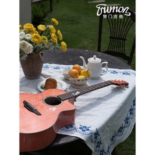 Trumon楚门3.0落樱520原声990TF单板吉他初学者情人节男女生情侣