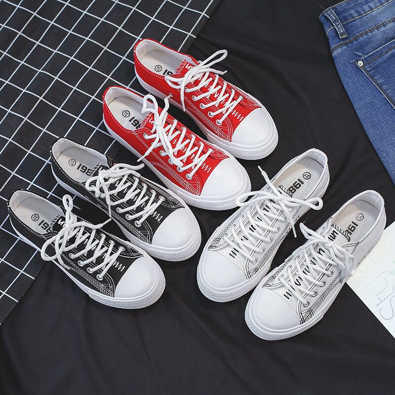 2019新款帆布鞋女学生夏韩版原宿风百搭ulzzang小白鞋平底板鞋子在类目 女鞋, 帆布鞋中 - 来自Buy2taobao.com提供专业的淘宝代购服务