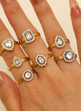 New Type Open Ring Female Ring Women's Joint Ring Set关节戒