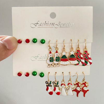 Christmas European American fashion accessories earrings set