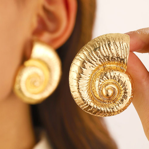 hyperbole Earnail Beach Conch Female Retro earrings necklace